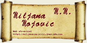 Miljana Mojović vizit kartica